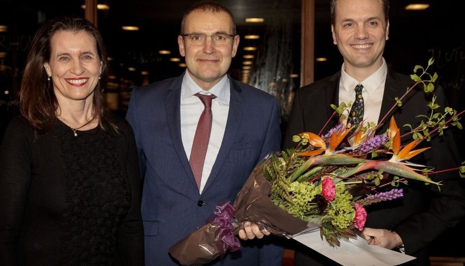 Rannveig Rist, forstjóri ÍSAL, Guðni Th. Jóhannesson, forseti Íslands, og Daníel Bjarnason, tónlista&hellip;